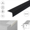 ALUMINIUM STAIR NODING STEP EDGE NOSING TRIM FOR LAMINATE, WOOD..41x26.6mm A42