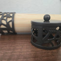 Stair Handrail End Caps for 54mm Round Wall Rails Factory Reject Brown not Black