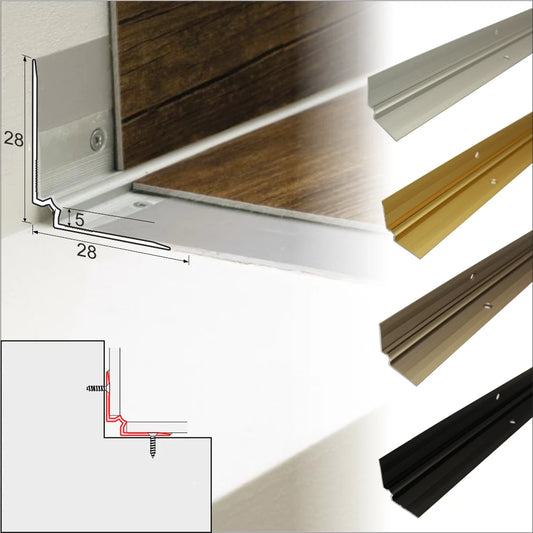 2.7m LUXURY CLICK VINYL FLOORING STAIR NOSING EDGE PROFILE TRIM LVT C31