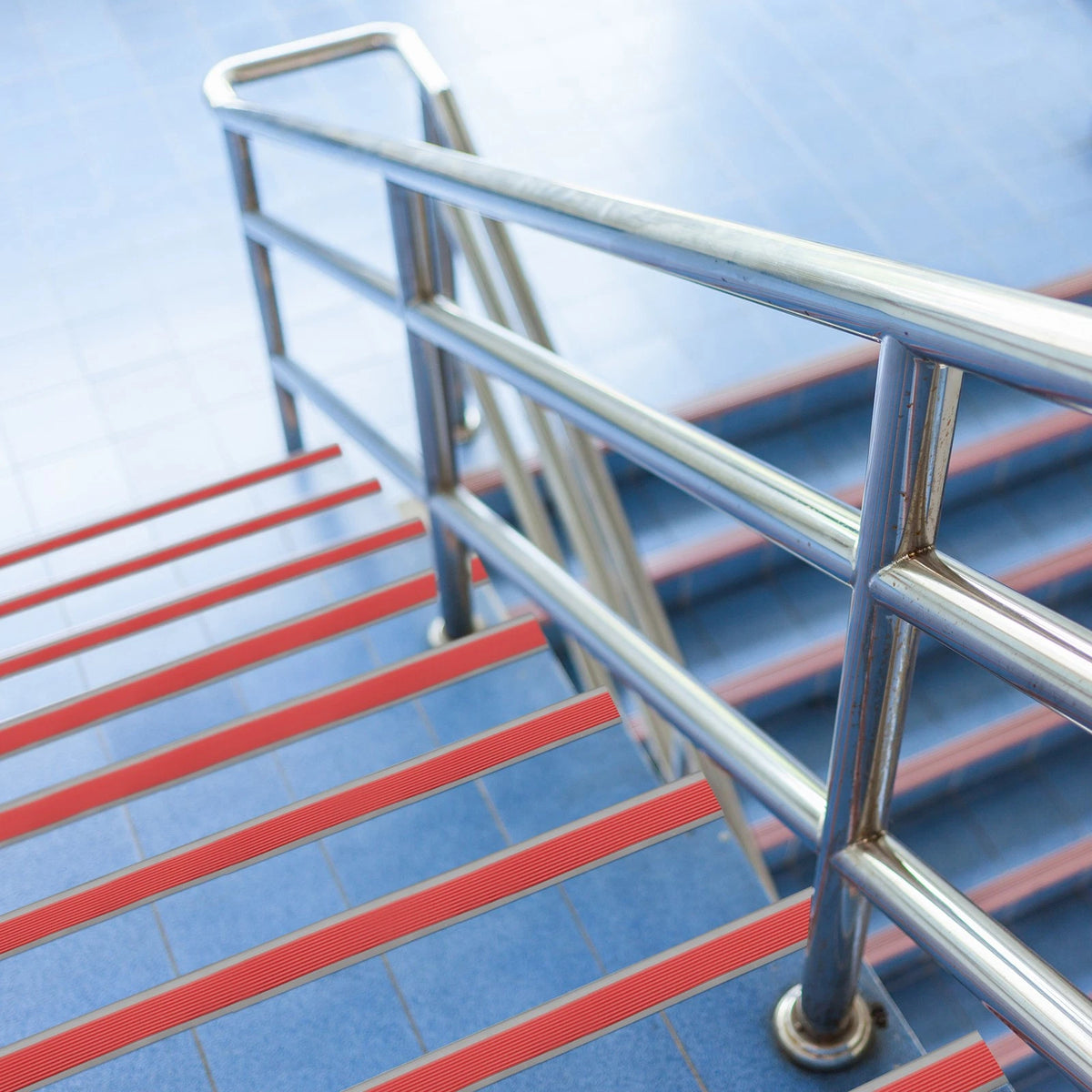 Stair Nosing, Vinyl Stair Edge Protector, Easy to Install, 3.3Ft, Red & Grey