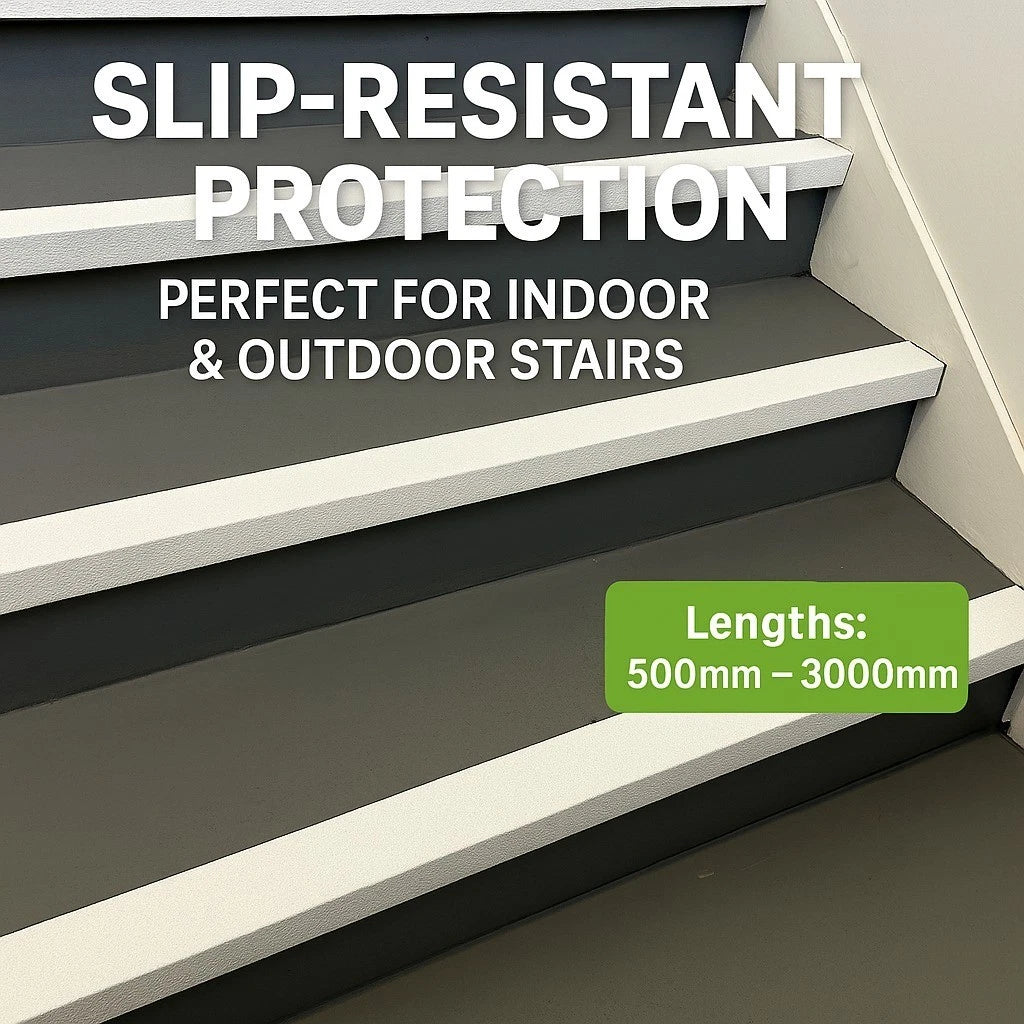 Heavy Duty GRP Stair Nosing 55mm x 55mm Anti Slip Yellow Hazard Free Shipping