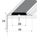 15 x Aluminium Stair Nosing Edge Trim Step Nose Edging Nosings Carpet 46 x 30mm