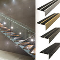 2.7m ALUMINIUM STAIR NOSING EDGE TRIM STEP NOSE EDGING NOSINGS FOR CARPET WOOD