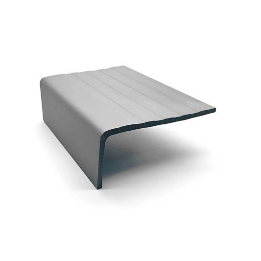 Stair Nosing Black PVC 75mm Tread x 34mm Riser Slip-Resistant 2.75m Flexible Rib
