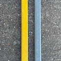 Painted aluminium anti-slip stair nosing / step edge - 9 grey & 1 yellow