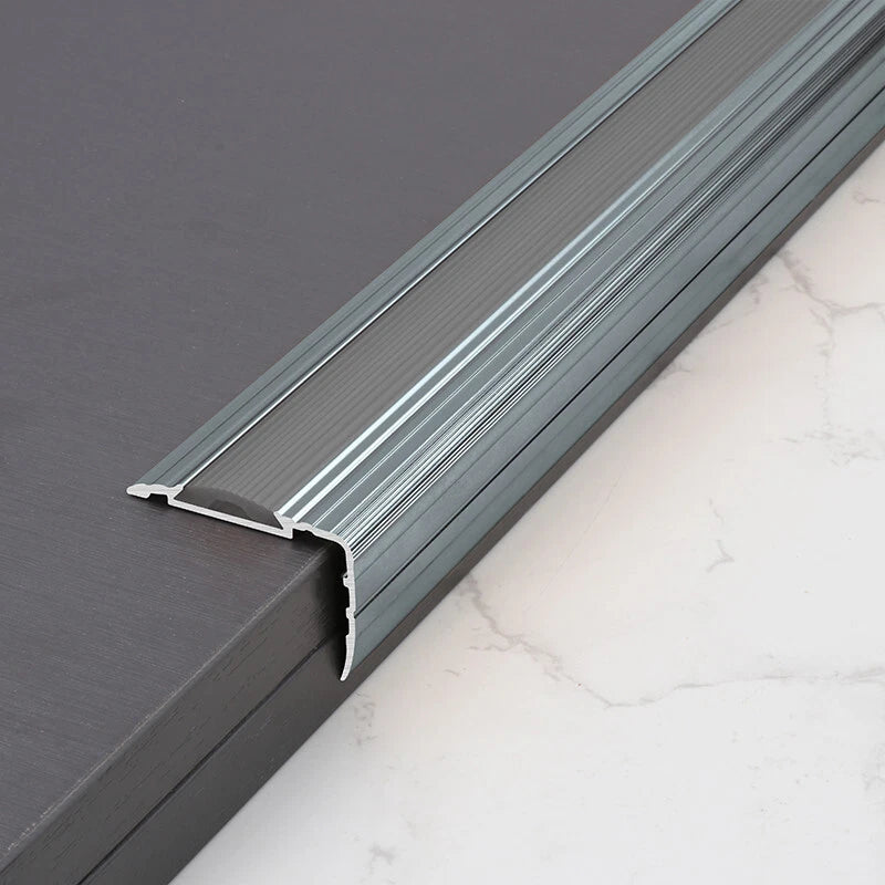 Stair Nosing Edge Trim Strips Aluminum Alloy Step Protector 0.9M tion grey