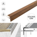 Aluminium Stair Nosing Wood Effect Edge Trim Step Edging Strip For Laminate A60
