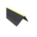 Stair Nosing Red PVC 55x40mm 1.5m Anti-Slip Yellow Edge Flexible Profile Grooved
