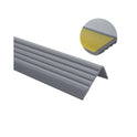 Stair Nosing Black PVC 40x25mm 1.2m Self-Adhesive Anti-Slip Ribbed Trim Durable