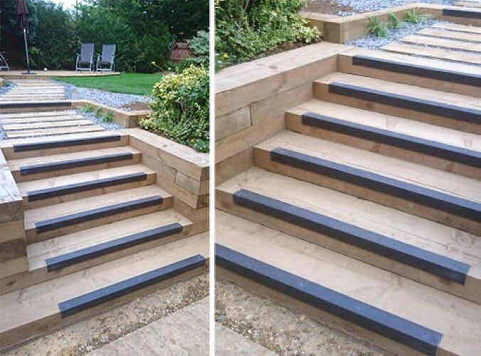 Anti-Slip Stair Nosing Standard Grit Grey - 600 x 55 x 55 mm