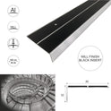 Aluminium Anti Slip Stair Nosing Step Nosing For Carpets Carpet Tiles 85 x 32mm