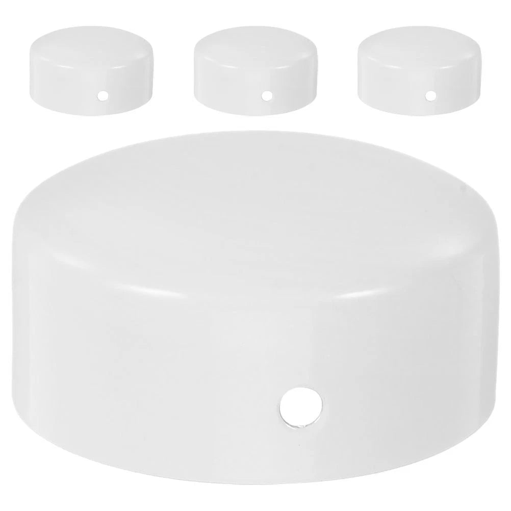 Durable Stainless Steel Stair Handrail End Caps White Set of 4 for Home Railings