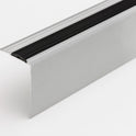 Aluminium Stair Nosing Anti Slip Anodised Silver Step Nose Edging 58 x 80 mm