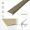 Luxury Click Vinyl Flooring Stair Nosing Edge Profile Trim LVT C24 Push-In 900mm