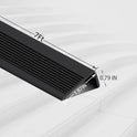 Rubber Stair Nosing - 7Ft Anti-Slip Adhesive Strip, 7Ft, Full Black