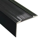 Aluminium Stair Nosing Edge Trim Step Nosings V1 Anti Slip Pad Silver Grey Black
