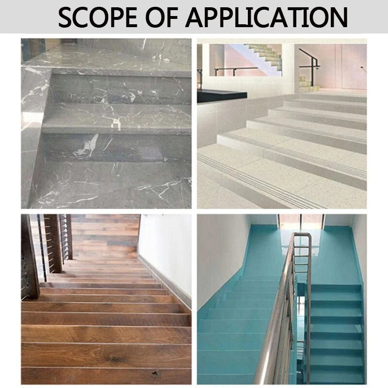 2 Metre PVC Stair Nosing Anti-Slip Edge Trim Protector Step Cover Self-Adhesive