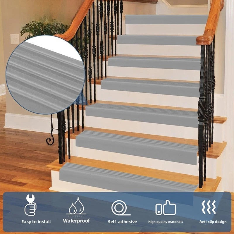12M Rubber Stair Nosing Self Adhesive Vinyl Non-Slip Edge Trim Bullnose Strips D