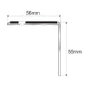 Heavy Duty Aluminium Stair Nosing 56x55mm – Anti-Slip Yellow Step Edge Trim 1m