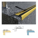 Stair Nosing Edge Trim Aluminium Step Stair Nose Edging Strip for Wood Carpet