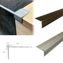 2.7m LUXURY CLICK VINYL FLOORING STAIR NOSING EDGE PROFILE TRIM FOR 3mm LVT