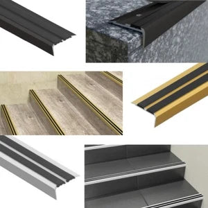 Stair Nosing Edge Trim Aluminium Step Stair Nose Edging Strip for Wood Carpet